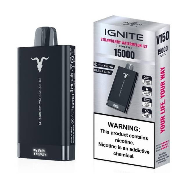 IGNITE V150 - POD DESCARTÁVEL COM 15000 PUFFS | CLUBE DO VAPOR